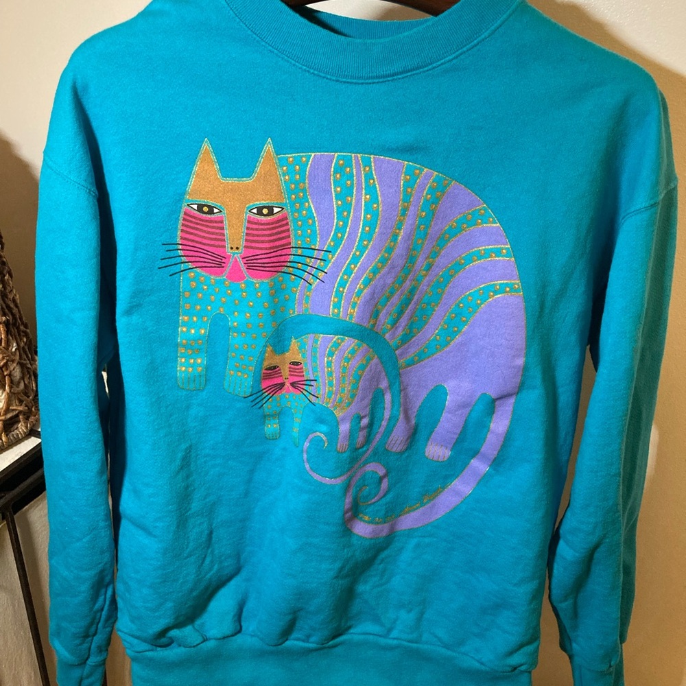 Vintage 90’s Laurel Burch cat sweatshirt